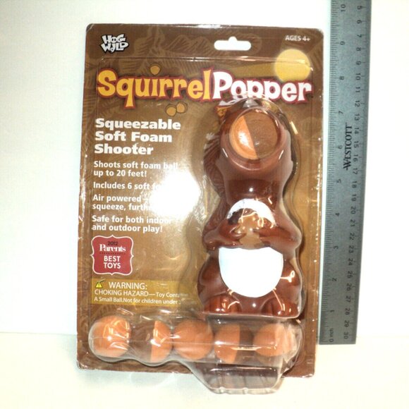 Hog Wild Squirrel Popper Toy New and Sealed 2020 Squeezable Soft Foam Shooter - Picture 1 of 5